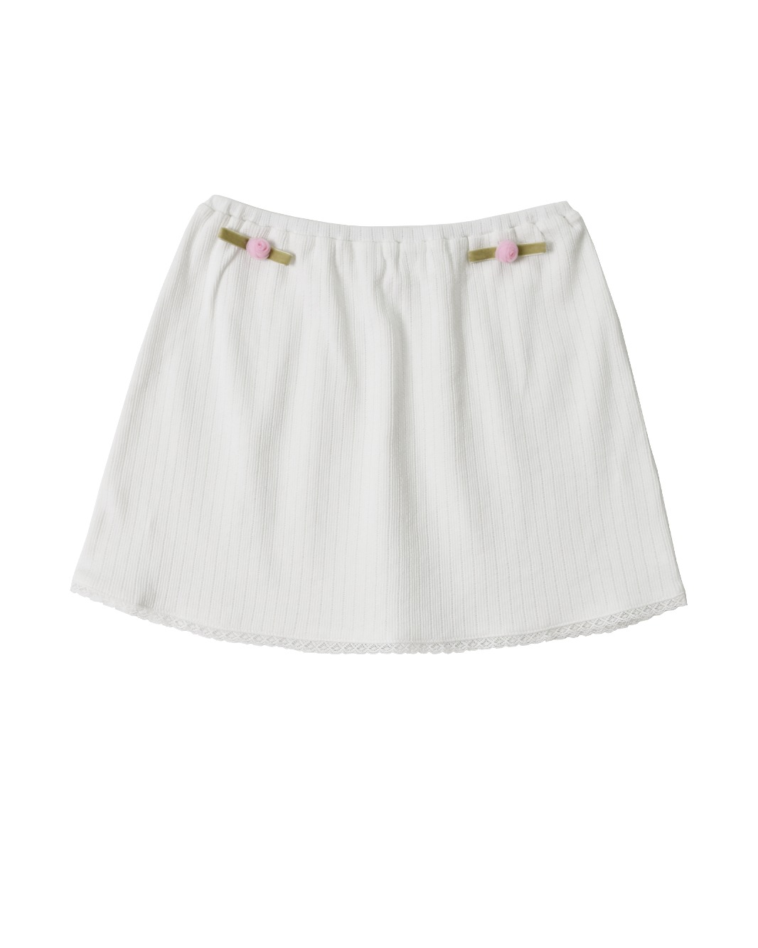 Pure Rose Cotton Skirt (White)