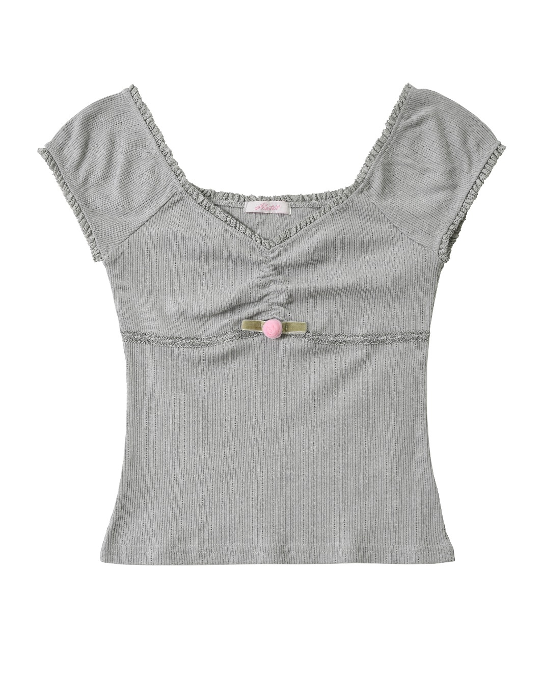 Pure Rose Cotton Top (Blue gray)