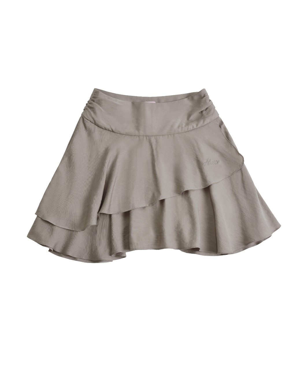 Bell Flared Mini Skirt (Gray)