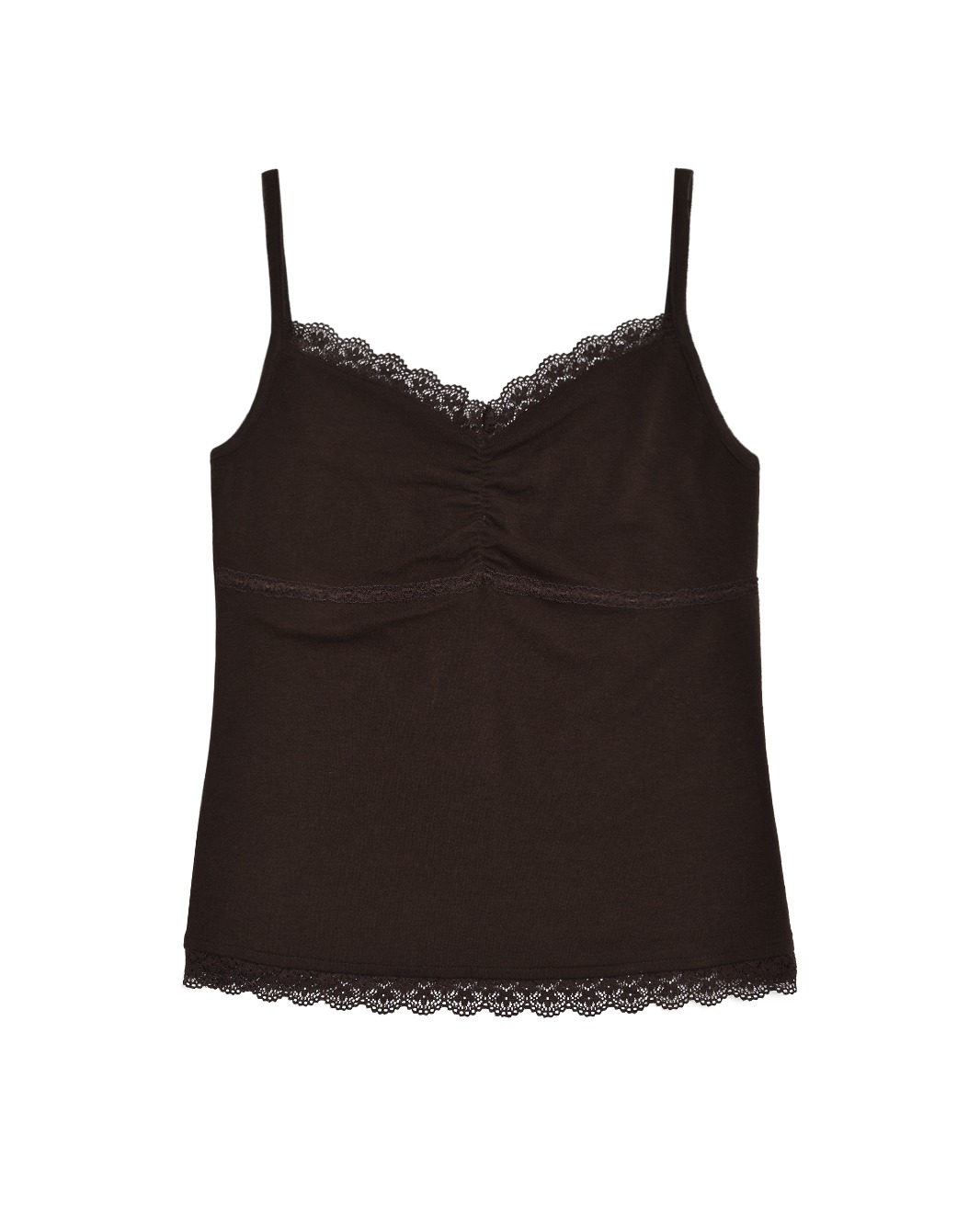 Lace Tank Top (Brown)