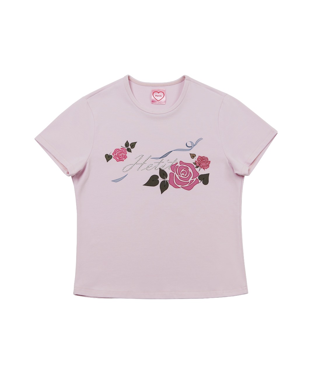 ROSE PRINTED T-SHIRT &quot;PINK&quot;